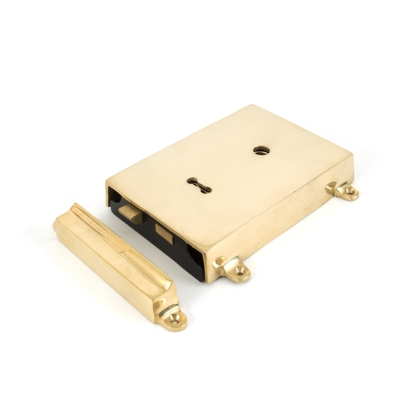 35000 • 163mm x 115mm x 27mm • Polished Brass • From The Anvil Rim Lock & Cover