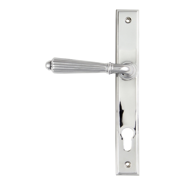 45320 • 244mm x 36mm x 13mm • Polished Chrome • From The Anvil Hinton Slimline Lever Espag. Lock Set