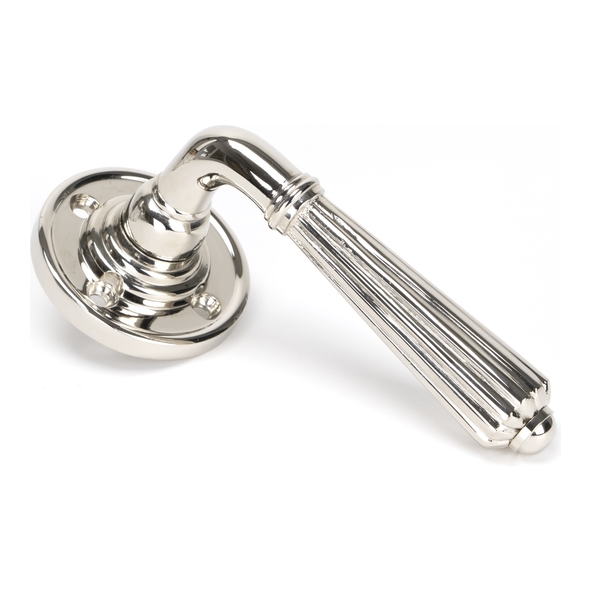 45321 • 60 x 8mm • Polished Nickel • From The Anvil Hinton Lever on Rose Set