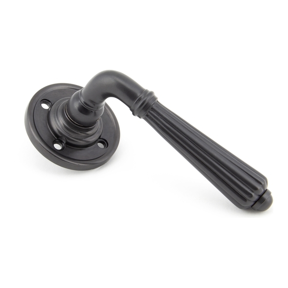 45327 • 60 x 8mm • Aged Bronze • From The Anvil Hinton Lever on Rose Set