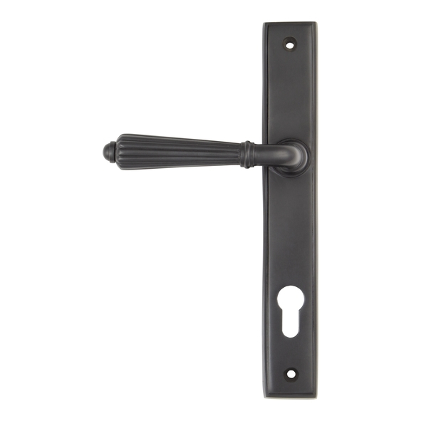 45332 • 244mm x 36mm x 13mm • Aged Bronze • From The Anvil Hinton Slimline Lever Espag. Lock Set