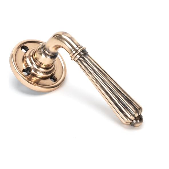 45333 • 60 x 8mm • Polished Bronze • From The Anvil Hinton Lever on Rose Set