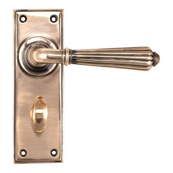 45336 • 152 x 50 x 8mm • Polished Bronze • From The Anvil Hinton Lever Bathroom Set