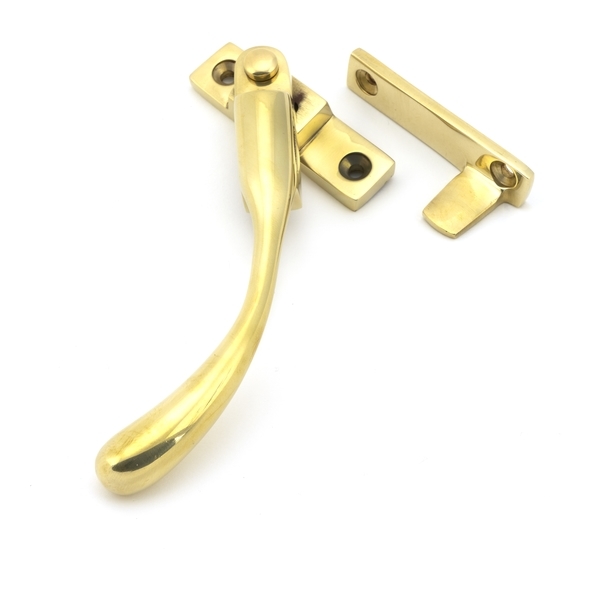 45396  149mm  Polished Brass  From The Anvil Night-Vent Locking Peardrop Fastener - LH