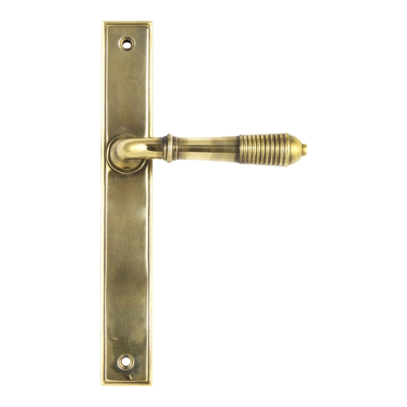 45419 � 244 x 36 x 13mm � Aged Brass � From The Anvil Reeded Slim Latch Set