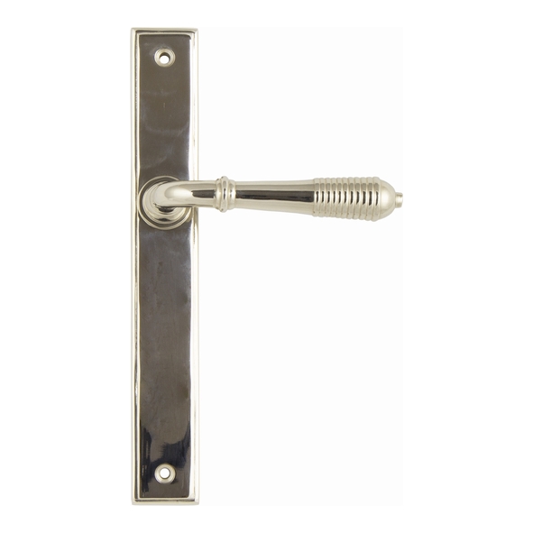 45425 � 244 x 36 x 13mm � Polished Nickel � From The Anvil Reeded Slim Latch Set