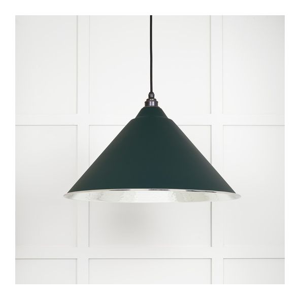 45433DI • 510mm • Hammered Nickel & Dingle • From The Anvil Hockley Pendant