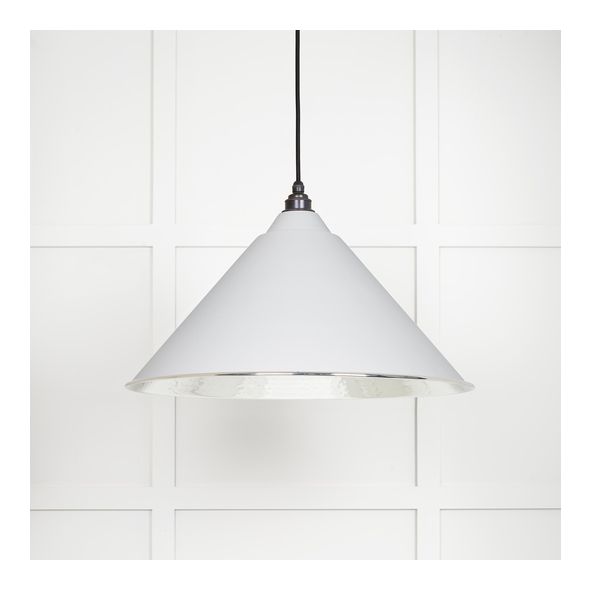45433F • 510mm • Hammered Nickel & Flock • From The Anvil Hockley Pendant