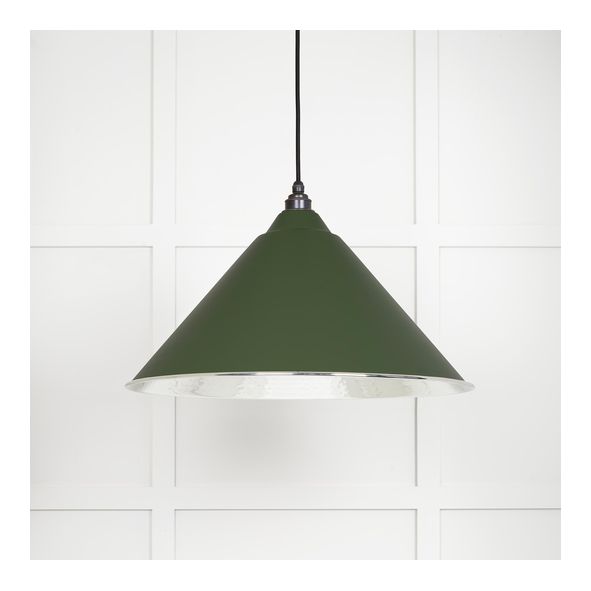 45433H • 510mm • Hammered Nickel & Heath • From The Anvil Hockley Pendant