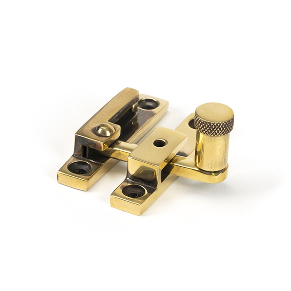 45478 • 64mm • Aged Brass • From The Anvil Brompton Quadrant Fastener - Narrow