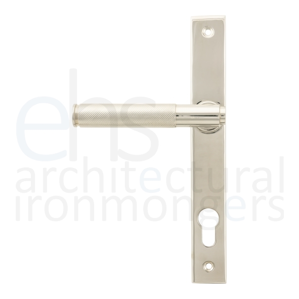 45526 • 242mm x 32mm x 13mm • Polished Nickel • From The Anvil Brompton Slimline Lever Espag. Lock Set