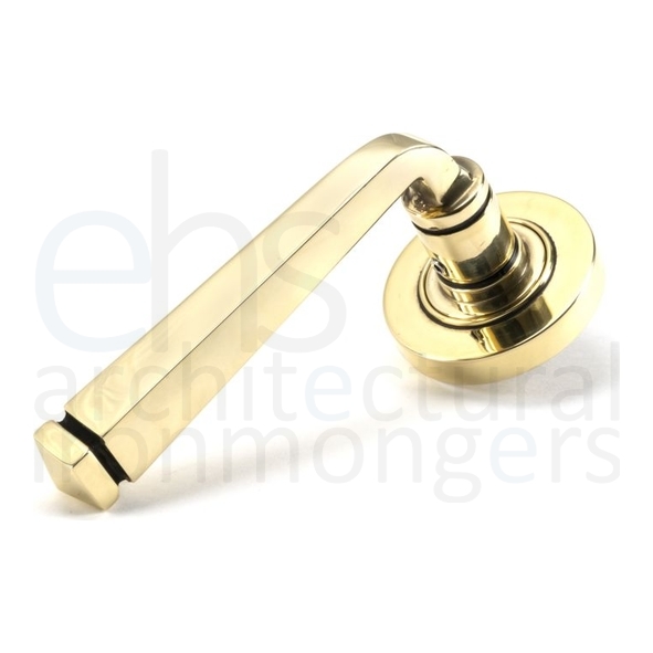 45611  53 x 8mm  Aged Brass  From The Anvil Avon Round Lever on Rose Set [Plain]