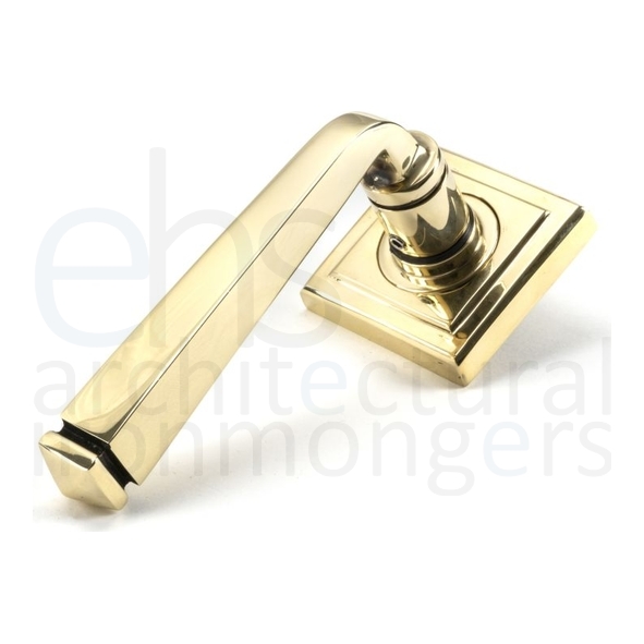 45614  53 x 53 x 8mm  Aged Brass  From The Anvil Avon Round Lever on Rose Set [Square]