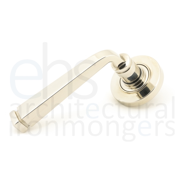 45619 • 53 x 8mm • Polished Nickel • From The Anvil Avon Round Lever on Rose Set [Plain]