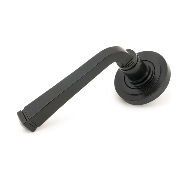 45624  53 x 8mm  Black  From The Anvil Avon Round Lever on Rose Set [Art Deco]