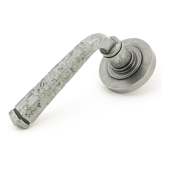 45631  53 x 8mm  Pewter Patina  From The Anvil Avon Round Lever on Rose Set [Plain]