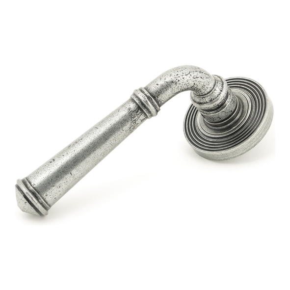 45645  53 x 8mm  Pewter Patina  From The Anvil Regency Lever on Rose Set [Beehive]