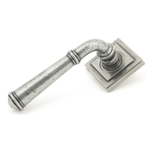 45646 • 53 x 53 x 8mm • Pewter Patina • From The Anvil Regency Lever on Rose Set [Square]