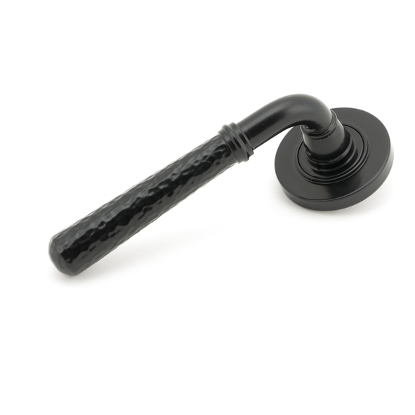 45647  53 x 8mm  Black  From The Anvil Hammered Newbury Lever on Rose Set [Plain]