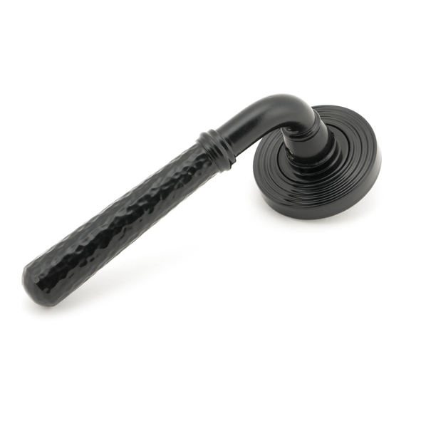 45649 • 53 x 8mm • Black • From The Anvil Hammered Newbury Lever on Rose Set [Beehive]