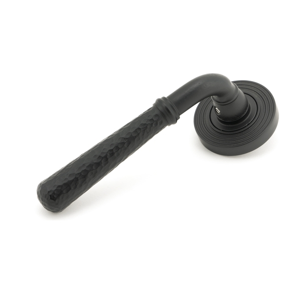 45653  53 x 8mm  Matt Black  From The Anvil Hammered Newbury Lever on Rose Set [Beehive]