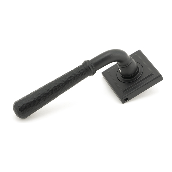 45654 • 53 x 53 x 8mm • Matt Black • From The Anvil Hammered Newbury Lever on Rose Set [Square]