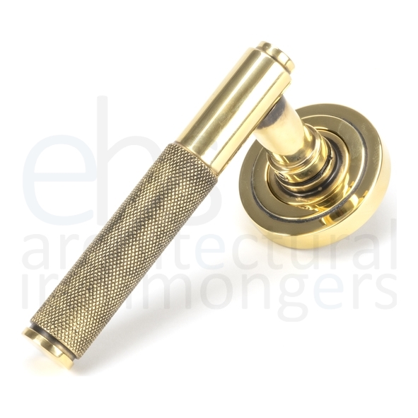 45660  53 x 8mm  Aged Brass  From The Anvil Brompton Lever on Rose Set [Art Deco]