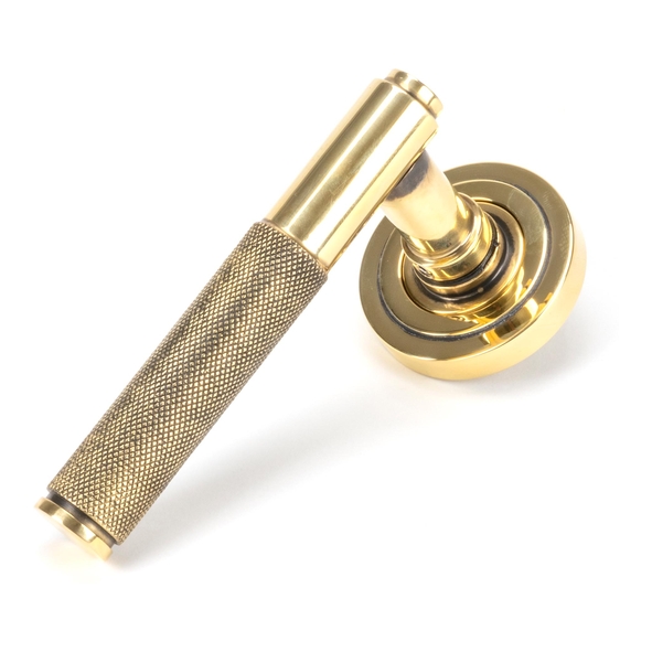 45660 � 53 x 8mm � Aged Brass � From The Anvil Brompton Lever on Rose [Art Deco]