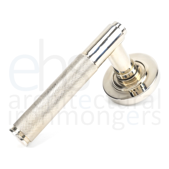 45667 • 53 x 8mm • Polished Nickel • From The Anvil Brompton Lever on Rose Set [Plain]