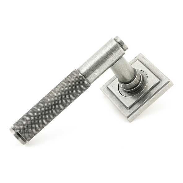 45682 • 53 x 53 x 8mm • Pewter Patina • From The Anvil Brompton Lever on Rose Set [Square]