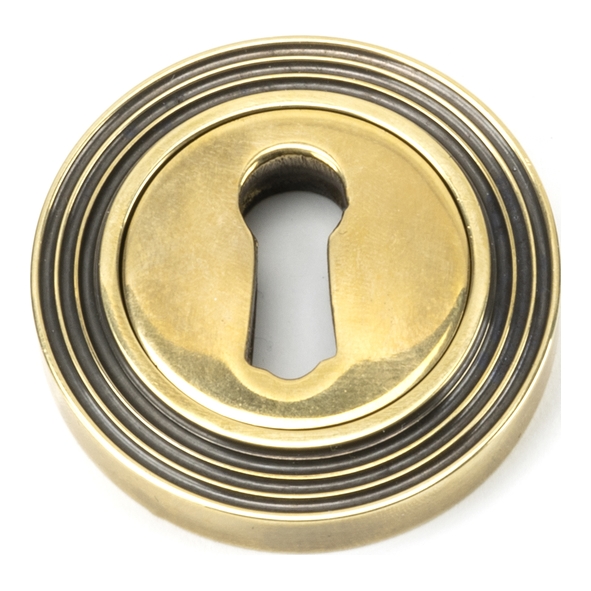 45685 • 53mm • Aged Brass • From The Anvil Round Escutcheon [Beehive]