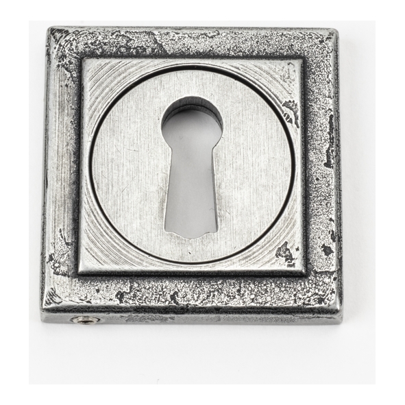 45706 • 53 x 53mm • Pewter Patina • From The Anvil Round Escutcheon [Square]
