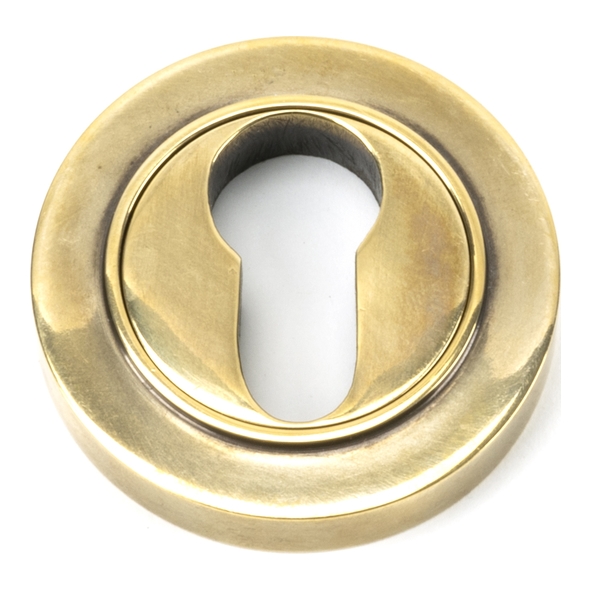 45707 • 53mm • Aged Brass • From The Anvil Round Euro Escutcheon [Plain]