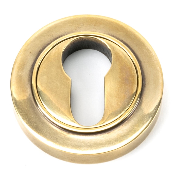 45707 � 53mm � Aged Brass � From The Anvil Round Euro Escutcheon [Plain]
