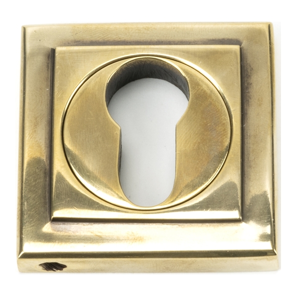 45710  53 x 53mm  Aged Brass  From The Anvil Round Euro Escutcheon [Square]