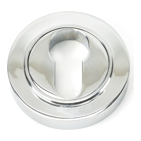 45711  53mm  Polished Chrome  From The Anvil Round Euro Escutcheon [Plain]