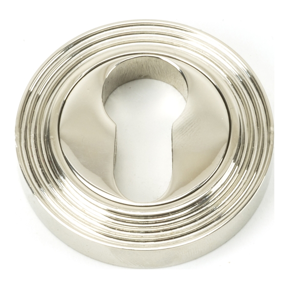 45717  53mm  Polished Nickel  From The Anvil Round Euro Escutcheon [Beehive]