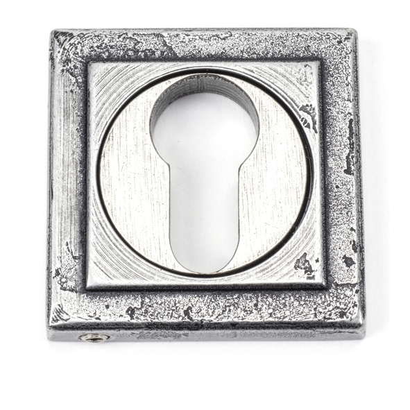 45730 • 53 x 53mm • Pewter Patina • From The Anvil Round Euro Escutcheon [Square]