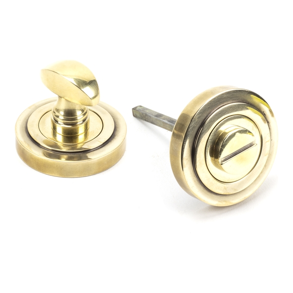 45732 • 53 x 8mm • Aged Brass • From The Anvil Round Thumbturn [Art Deco]