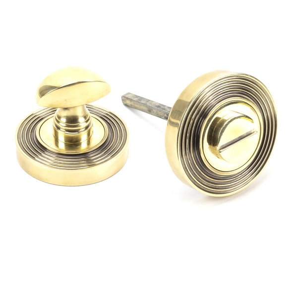 45733  53 x 8mm  Aged Brass  From The Anvil Round Thumbturn [Beehive]
