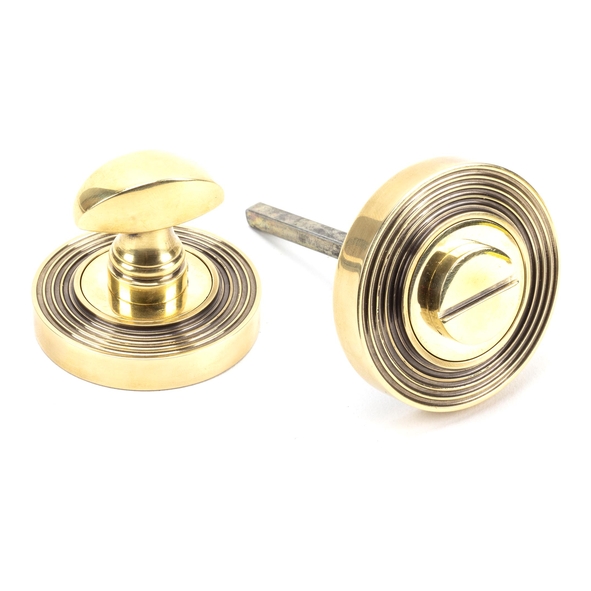 45733 � 53 x 8mm � Aged Brass � From The Anvil Round Thumbturn [Beehive]