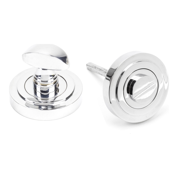 45736 • 53 x 8mm • Polished Chrome • From The Anvil Round Thumbturn [Art Deco]