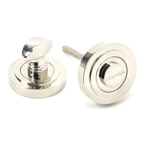 45740 • 53 x 8mm • Polished Nickel • From The Anvil Round Thumbturn [Art Deco]