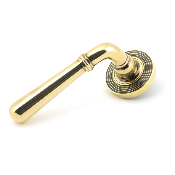 45757 • 53 x 8mm • Aged Brass • From The Anvil Newbury Lever on Rose [Beehive]