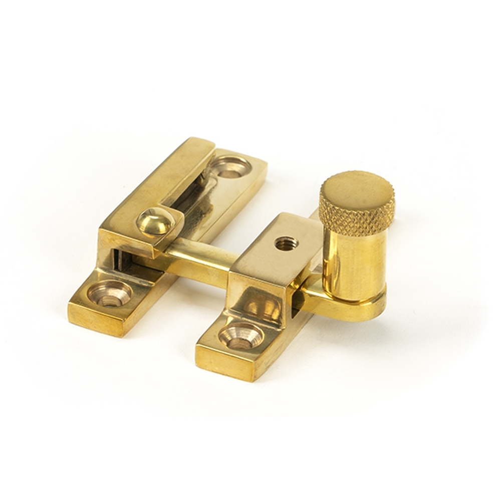 45982  64mm  Polished Brass  From The Anvil Brompton Quadrant Fastener - Narrow