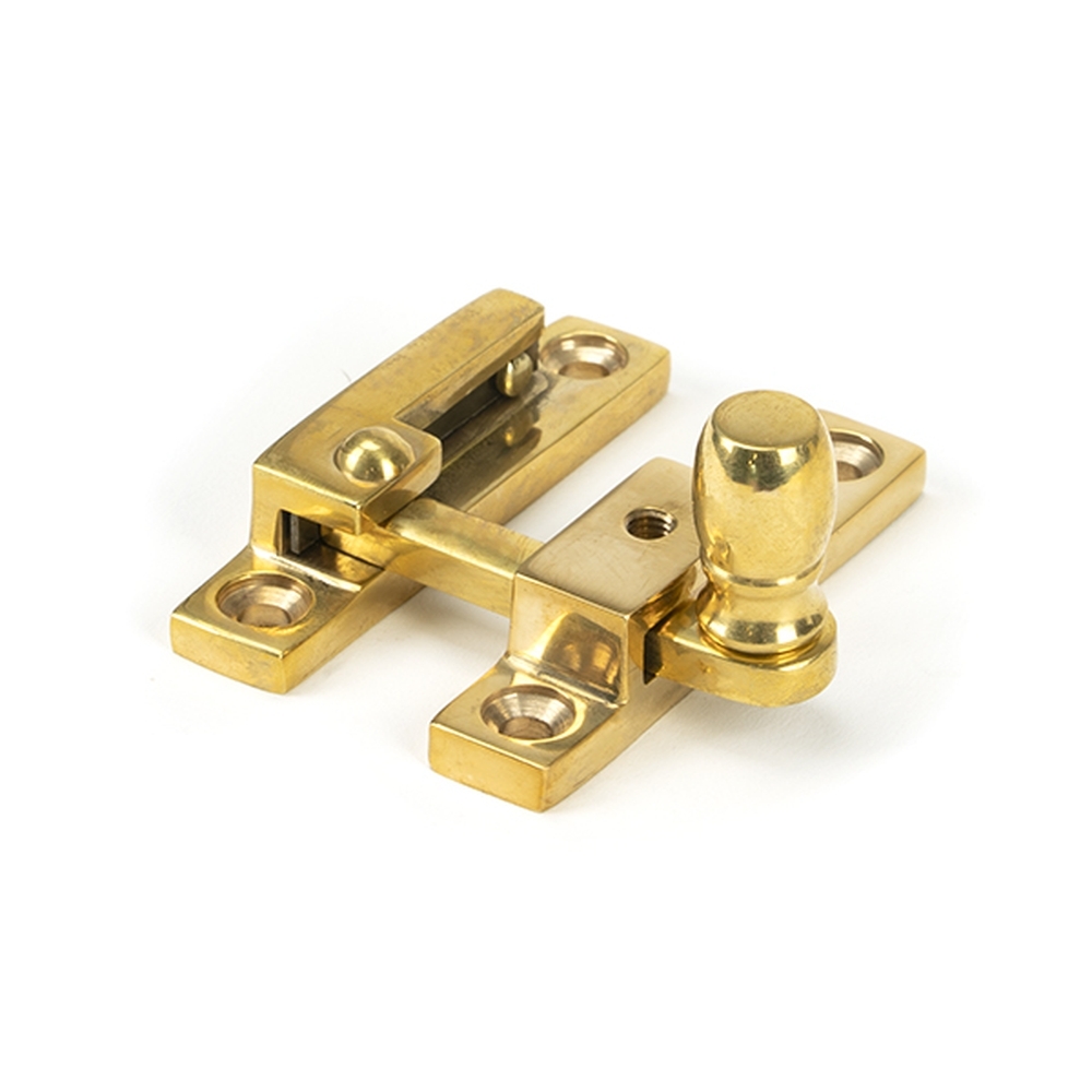 45997  64mm  Polished Brass  From The Anvil Mushroom Quadrant Fastener - Narrow