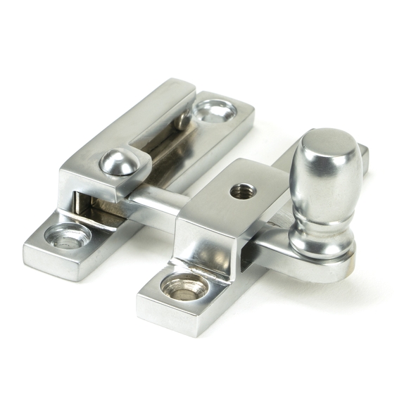 46015 � 64 x 13mm � Satin Chrome � From The Anvil Mushroom Quadrant Fastener - Narrow