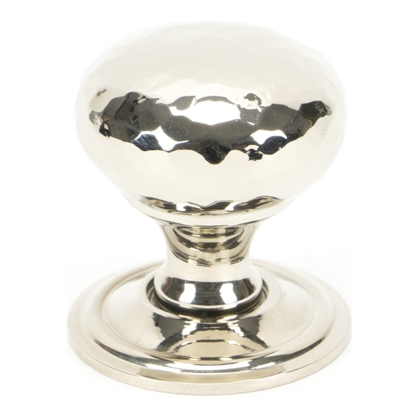 46022 • 32mm • Polished Nickel • From The Anvil Hammered Mushroom Cabinet Knob