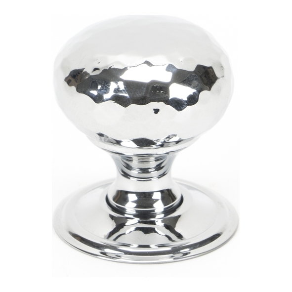 46023 • 32mm • Polished Chrome • From The Anvil Hammered Mushroom Cabinet Knob