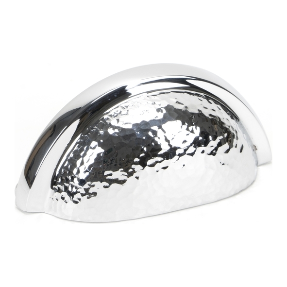 46043 • 85 x 40mm • Polished Chrome • From The Anvil Hammered Regency Concealed Drawer Pull